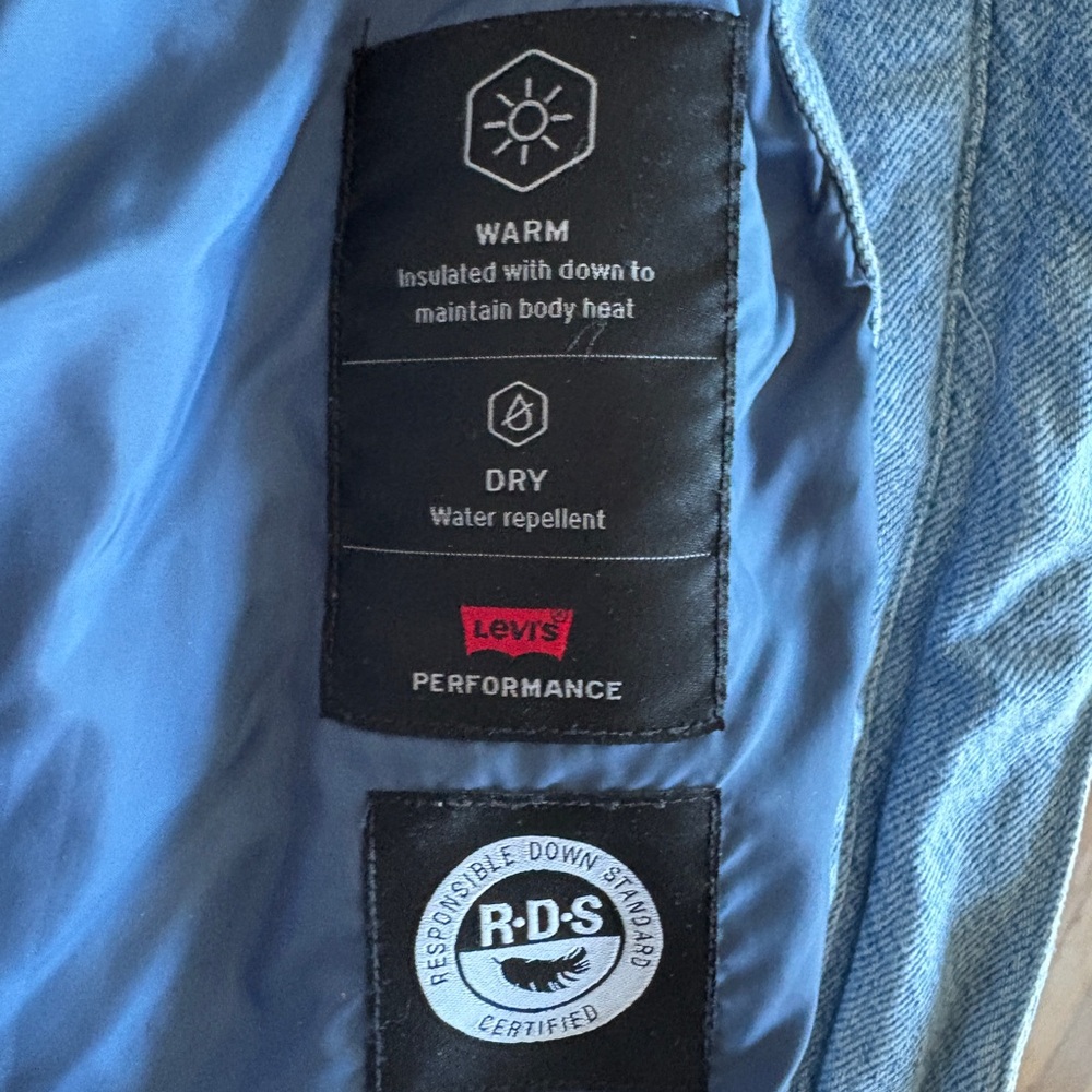 Levi's Women's Denim & Down Puffer Jacket - Picture 4 of 5